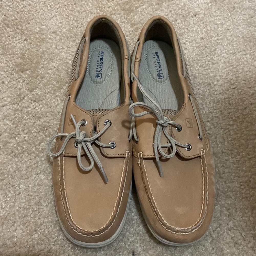 Brand new sperry topsiders. Size 11. Tan. No box